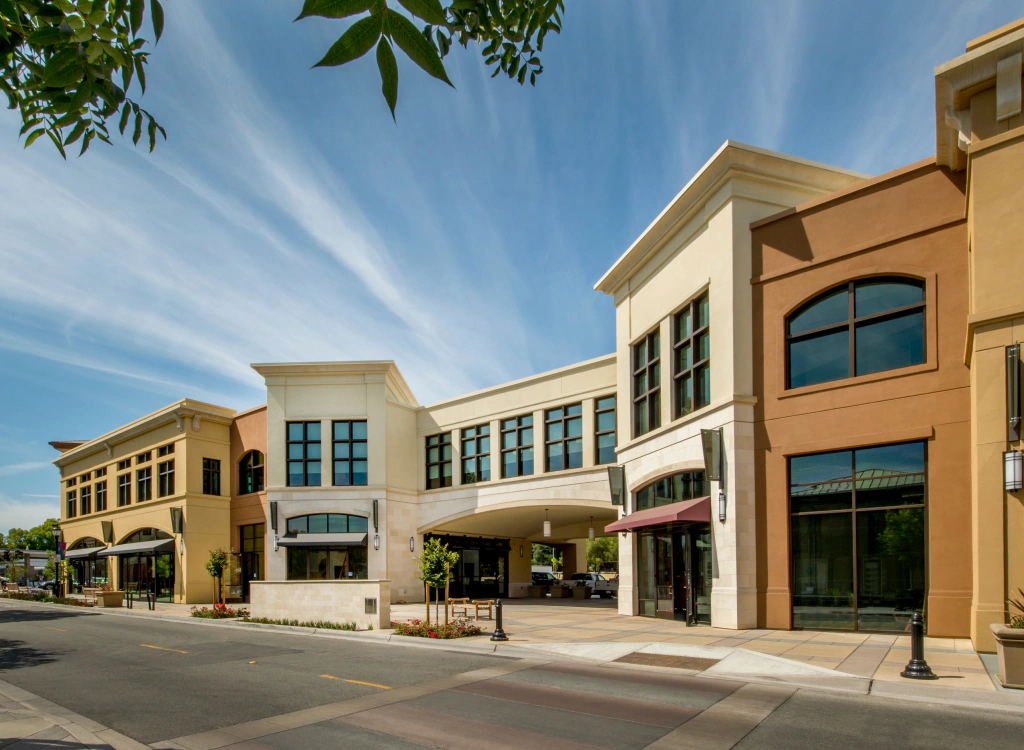 mixed use commercial building exterior